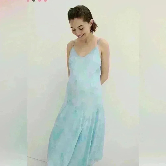 HATCH Maternity Annette Dress, blue, Size 1 - Picture 3 of 5